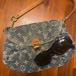 Authentic vintage Louis Vuitton mini pleaty denim bag